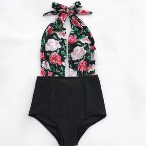 Sexy Deep V-Neck Halter Monokini Swimsuit☀️Summer